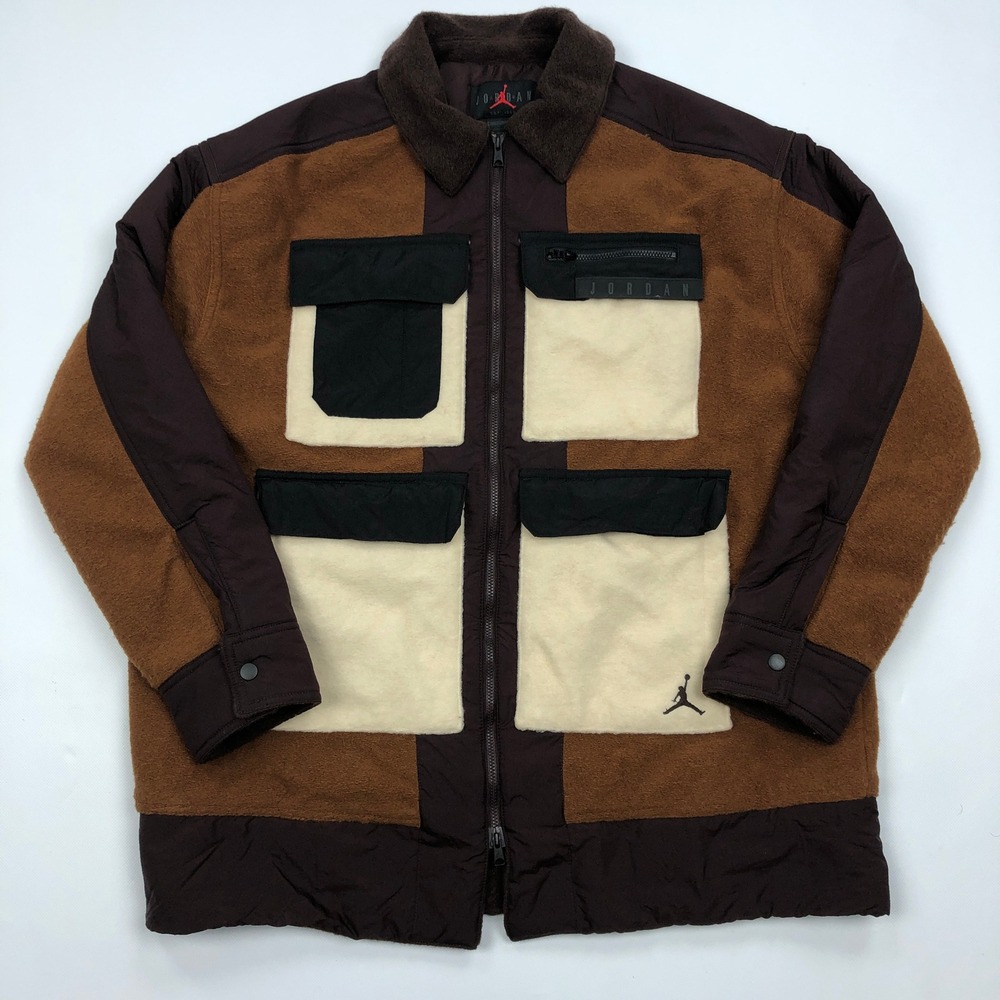 Jordan Cozy Girl Jacket Utility Jacket Brown Womens Small Oversized Fit